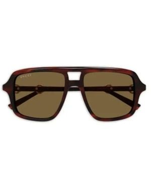 Gucci Gucci Eyewear Gg2052S Square Aviator Sunglasses - Black