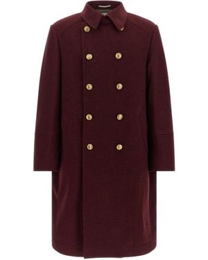 Brunello Cucinelli Cashmere Coat Clothing - Red