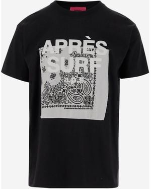 APRÈS SURF Cotton T-Shirt With Logo - Black