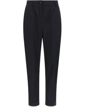 Kiton Stretch Cotton Poplin Pants - Blue