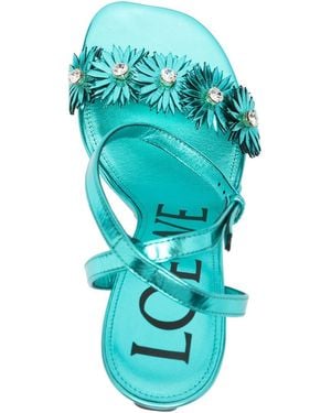 Loewe Petal Flower Sandals - Blue