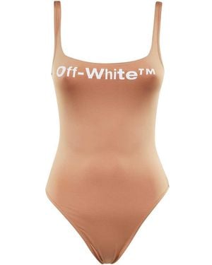 Off-White c/o Virgil Abloh Printed One-Piece Swimsuit - Brown