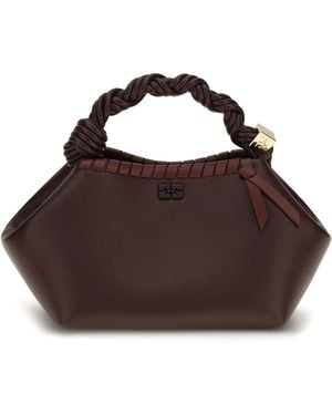 Ganni Small Bou Woven Handbag Shoulder Bags - Brown