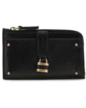 Chloé Paddington Coin Purse Calf Leather Bos Taurus Wallet - Black