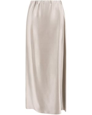 Giorgio Armani Pantalone Doppio Raso Seta in White | Lyst