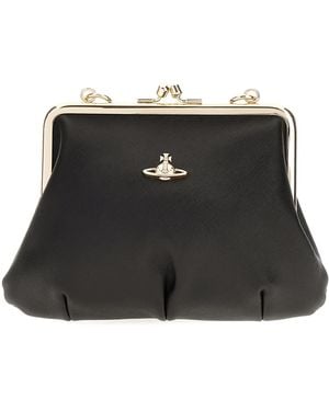 Vivienne Westwood Nappa Leather Granny Clutch - Black
