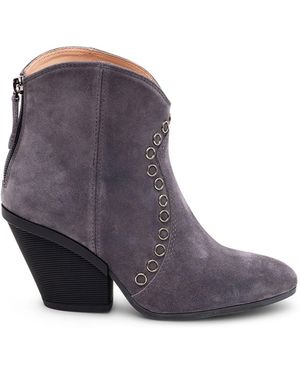 Hogan Eyelet-Embellished Suede Boots - Purple