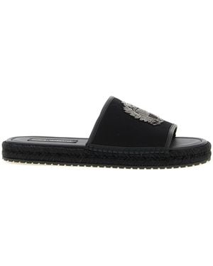 Dolce & Gabbana Cross-Stitch Espadrilles - Black