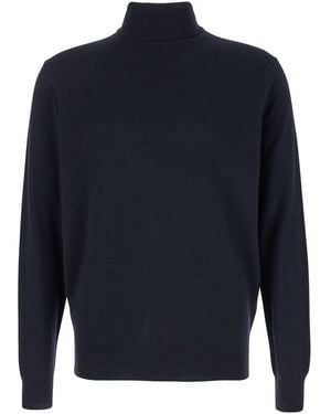 Le Plain Dark Turtleneck Jumper - Blue