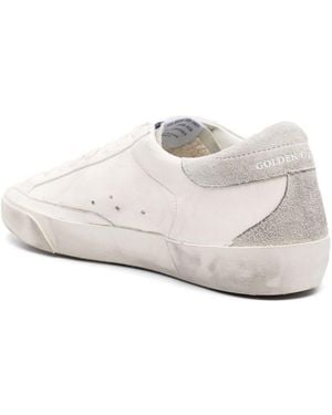 Golden Goose Super-Star Nappa Upper Nabuk Star Suede Tongue Heel And Spur - White