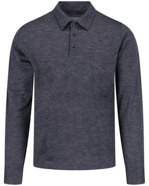 Zanone Virgin Wool Polo Shirt - Blue