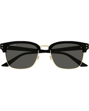 Gucci Gg1897Sk Linea Institutional Logo 001 Acetate/Metal Occhiali Da Sole - Brown