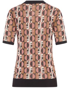 Fendi Jacquard T-Shirt - Pink
