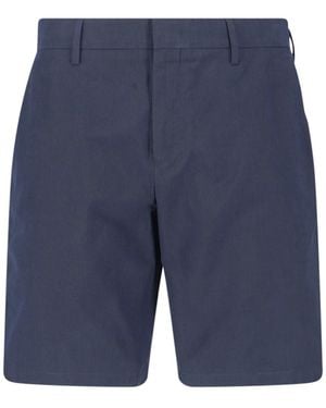 Paul Smith Textured Cotton-Lyocell Lined Trousers For - Blue
