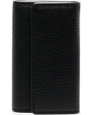 Maison Margiela Leather Keyring Wallets & Purses - Black