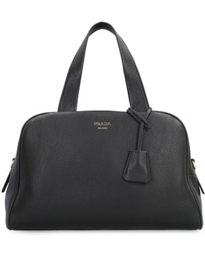 Prada Leather Boston Bag Handbags - Black