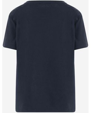 Max Mara Max Mara T-Shirt Cotton-Blend T-Shirts & Jerseys - Blue