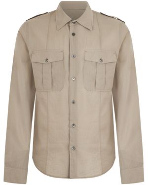 Our Legacy Long-Sleeve Cotton Gauze Shirt - Natural
