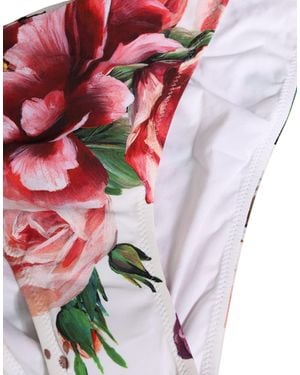 Dolce & Gabbana Floral Print Swimsuit Bikini Bottom Swimwear Nylon Elastane Clothing - Pink