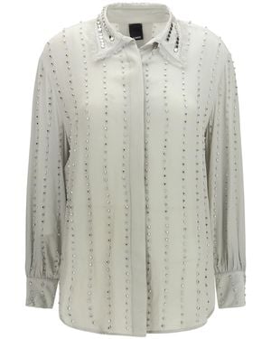 Pinko Caitlin Shirt With Metal Elements - White