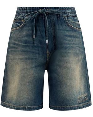Amiri Blue Cotton Bermuda Shorts