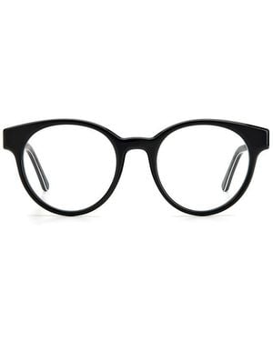 Jimmy Choo Eyeglasses Browline Full Rim, Frame And Clear Demo Lens Jc31601Ei00 - Black