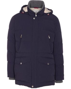 Brunello Cucinelli Down Jacket - Blue