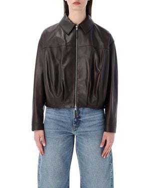 S.w.o.r.d 6.6.44 Sword 6.6.44 Cropped Nappa Leather Bomber - Black