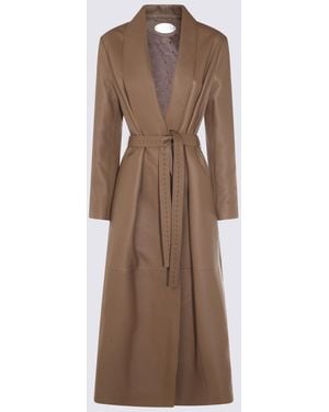 Fendi Coats Cervo Pelle+Fod.:Vi - Brown