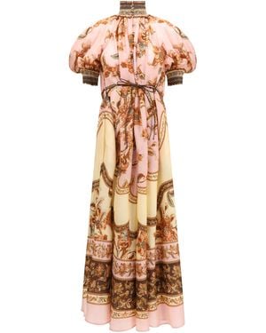 Zimmermann Aster Billow Dress Silk - Metallic