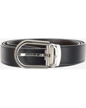 Montblanc Leather Belt, Reversible - Black