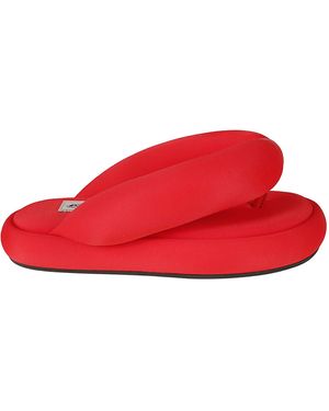 Fiorucci Fluffy Flip Flops - Red