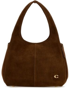COACH Caramel Suede Lana Shopping Bag - Brown