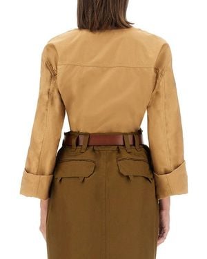 Saint Laurent Saint Laurent Henley Blouse - Green