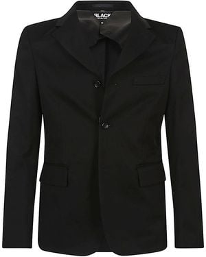 Comme des Garçons Single-Breasted Oversized Blazer - Black