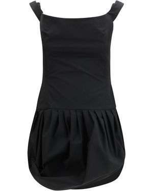 Magda Butrym Off-Shoulder Puff Skirt Mini Dress - Black