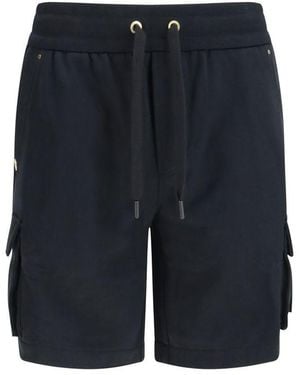 Moose Knuckles Cotton Bermuda Shorts - Blue