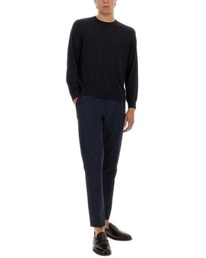 Theory Wool Jersey Jumpers - Blue