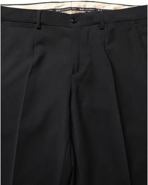 Dolce & Gabbana Wool Slim Fit Formal 2 Piece Suit Polyester Elastane - Black