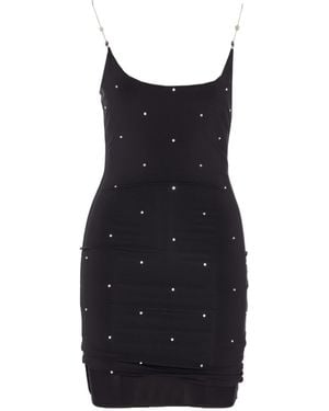 Amiri Crystal Mini Dress - Black