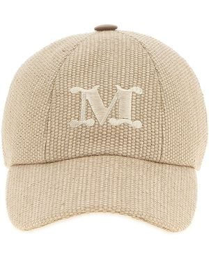 Max Mara Logo Baseball Hat - Natural