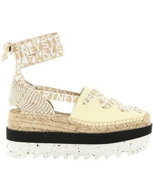 Stella McCartney Polyethylene Wedge Sandals - Natural