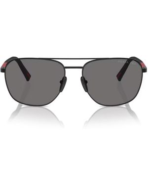 Prada Linea Rossa Ps 54Zs Metallo/Gommato Sunglasses - Grey