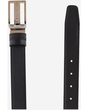 Montblanc Reversible Leather Belt - Black