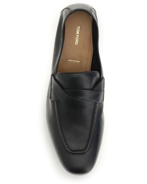 Tom Ford Loafers Gigi Woven Strap Calf Leather - White