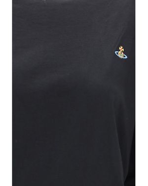 Vivienne Westwood Asymmetric Top Hebo Oversized Cotton Tops - Blue
