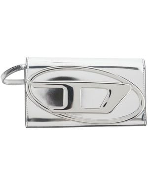 DIESEL 1Dr Metallic Belt Bag With Logo Plate - Grey