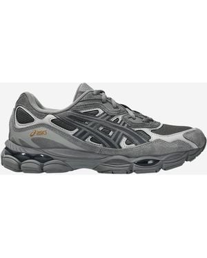 Asics Trainers Gel-Nyc Leather Upper Trainers - Grey