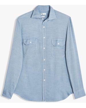 Doppiaa Aantero Double-Pockets Shirt - Blue