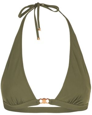 Celine Triangle Bikini Top - Green